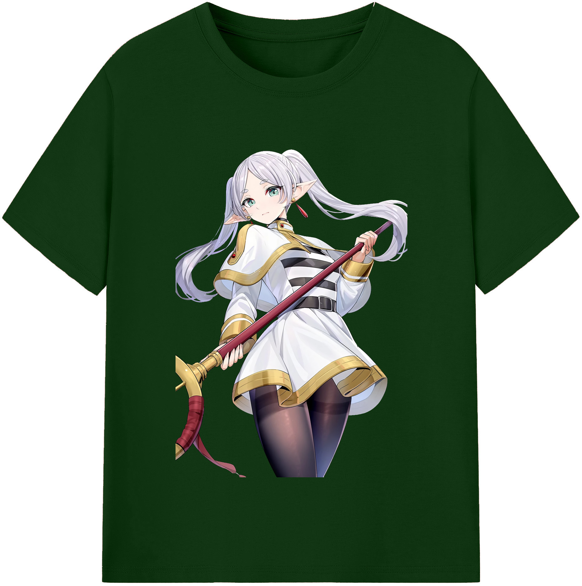（画像用） 葬送のフリーレン Frieren 綿100％半袖Tシャツ（フロントプリント）